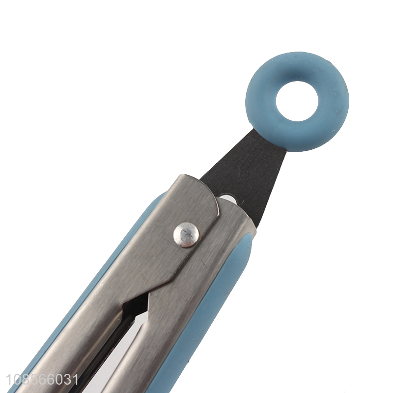 Good quality 9 inch stainless steel nylon kitchen serving tong