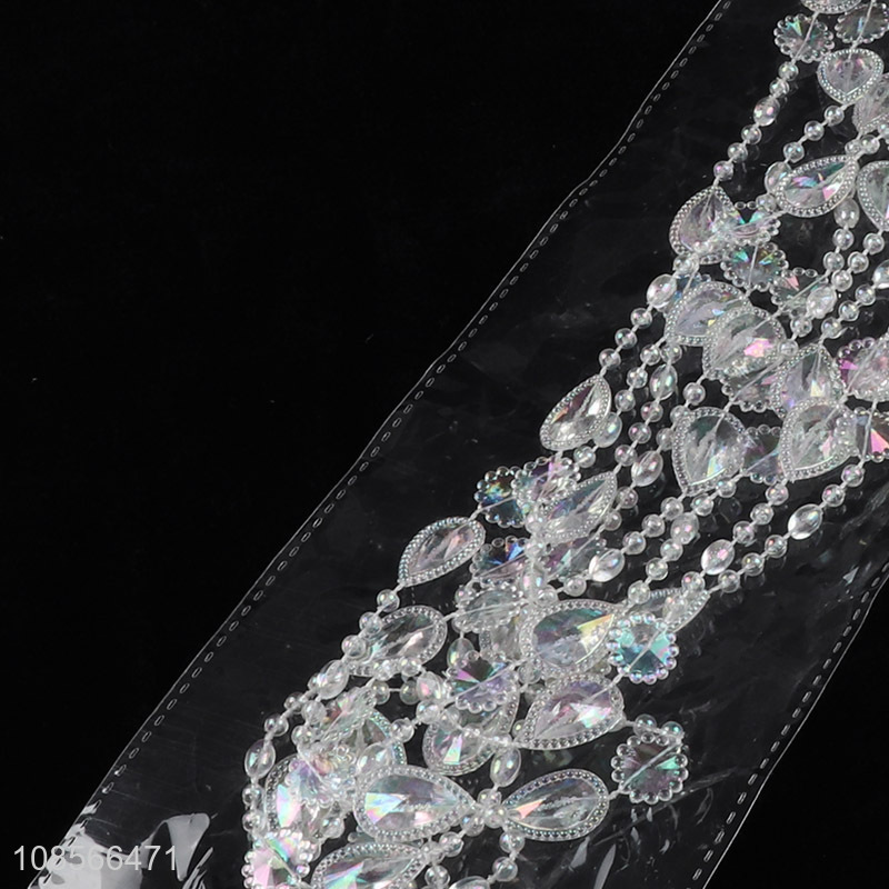 Latest design transparent beaded chain curtain for Christmas
