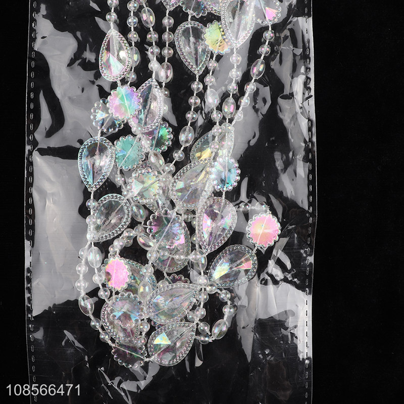 Latest design transparent beaded chain curtain for Christmas