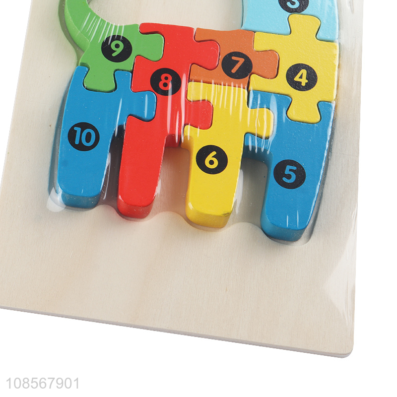 China factory wooden giraffe jigsaw puzzle for kids age 2-4