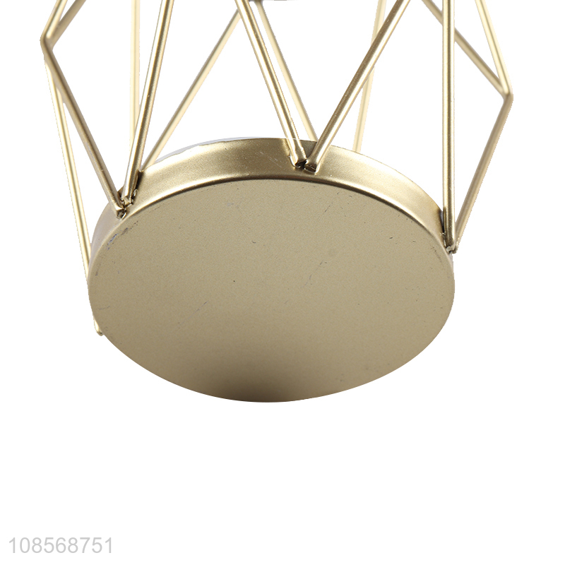 Wholesale metal candle holder gold candlestick (without glass)