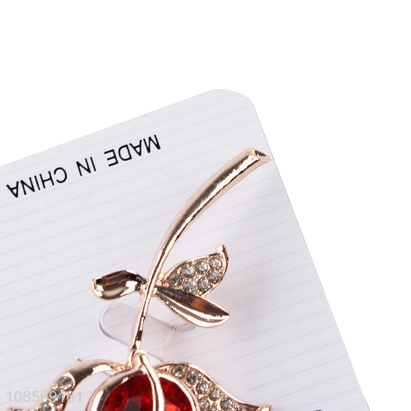 New arrival rhinstone alloy rose flower brooch pin lapel pin