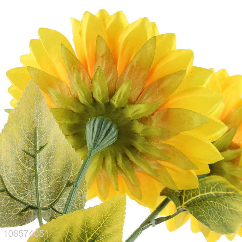 Popular products 3heads natural simulation flower for home