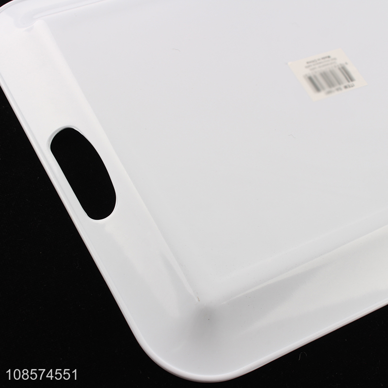 Low price home restaurant tableware melamine plate with handle