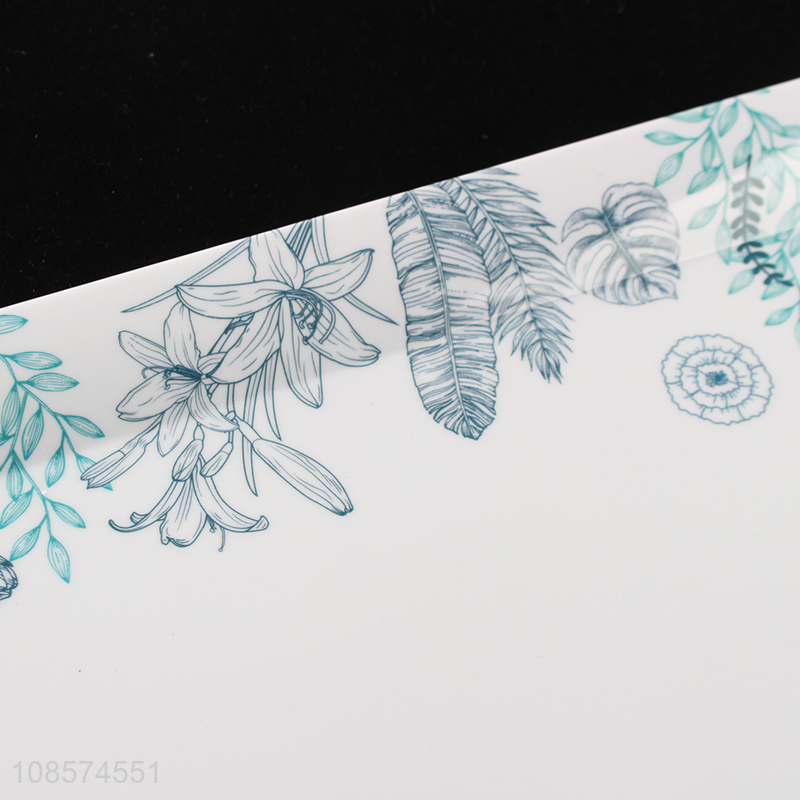 Low price home restaurant tableware melamine plate with handle