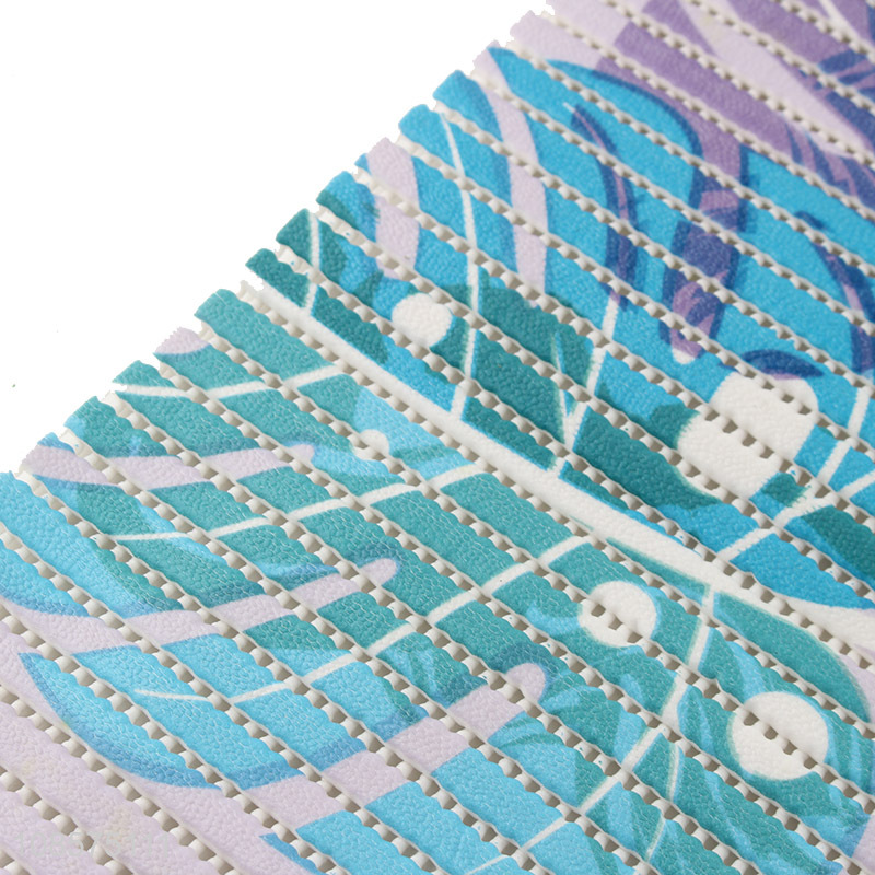 Wholesale leaf printed waterproof anti-slip pvc floor mat carpet