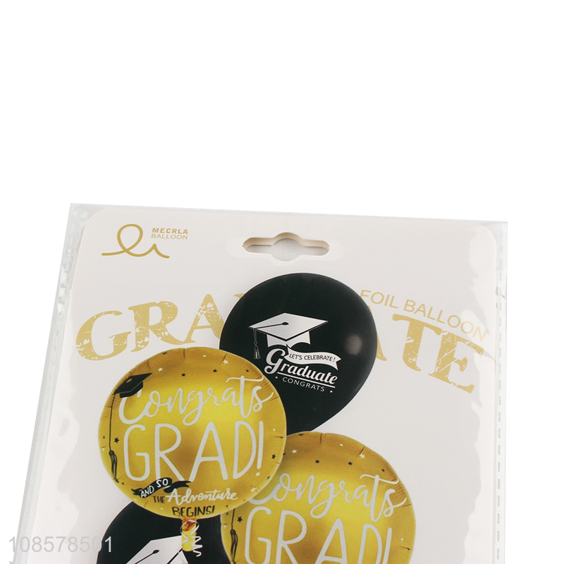 Yiwu market graduation ceremony decorative foil balloon latex balloon kit