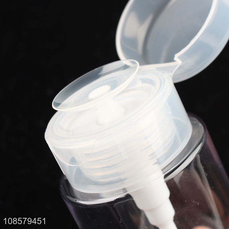 Wholesale 150ml plastic nail polish remover bottle with pump