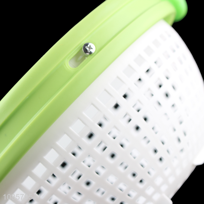 Wholesale plastic spinning colander vegetable fruit drain basket
