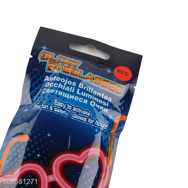 China factory heart shape glow eyeglasses for party supplies