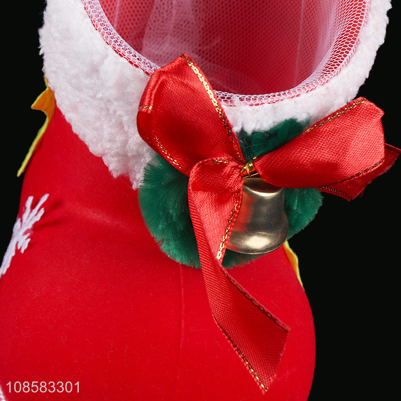 Hot selling red Christmas boot for Christmas decoration