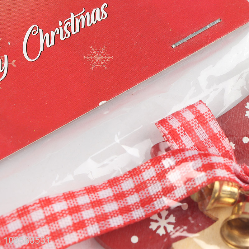 Factory supply hanging wooden Christmas tree ornaments wholesale