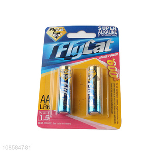 China products 2 pieces 1.5V AA alkaline zinc-manganese batteries