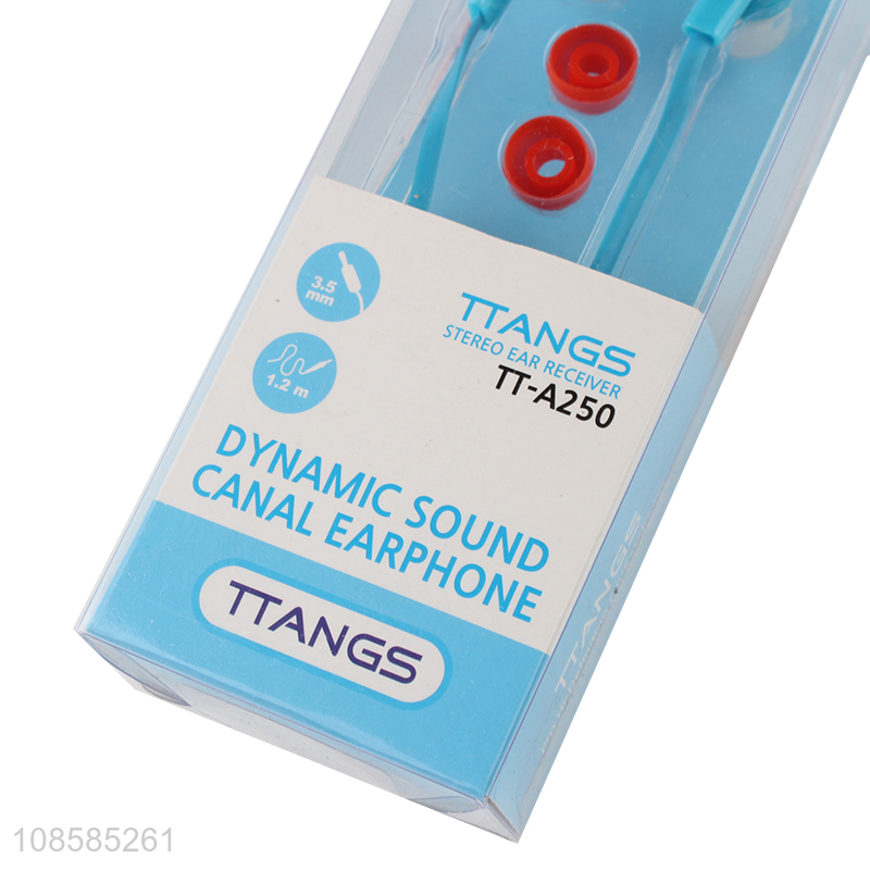 Top sale stereo ear receiver dynamic sound canal earphones