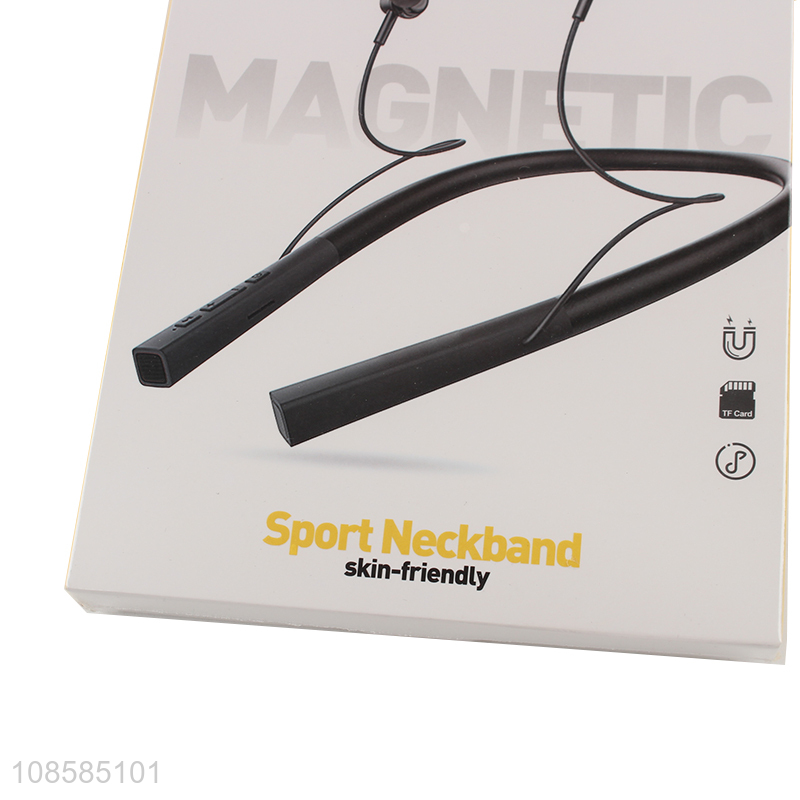 Factory price skin-friendly sport neckband wireless earphones