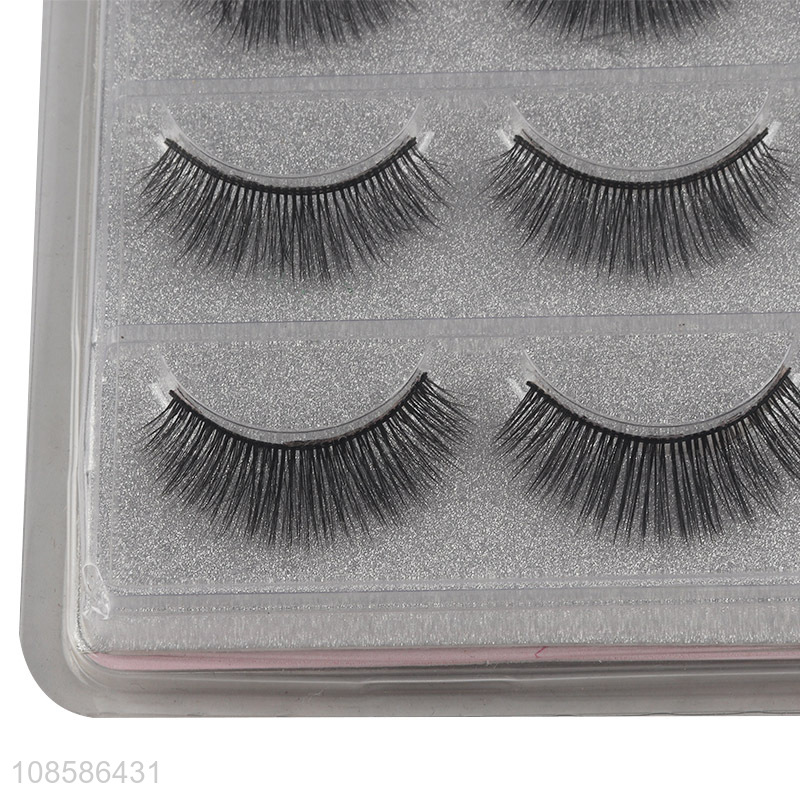 Good quality 6 pairs 5D natural look nylon fiber false eyelashes