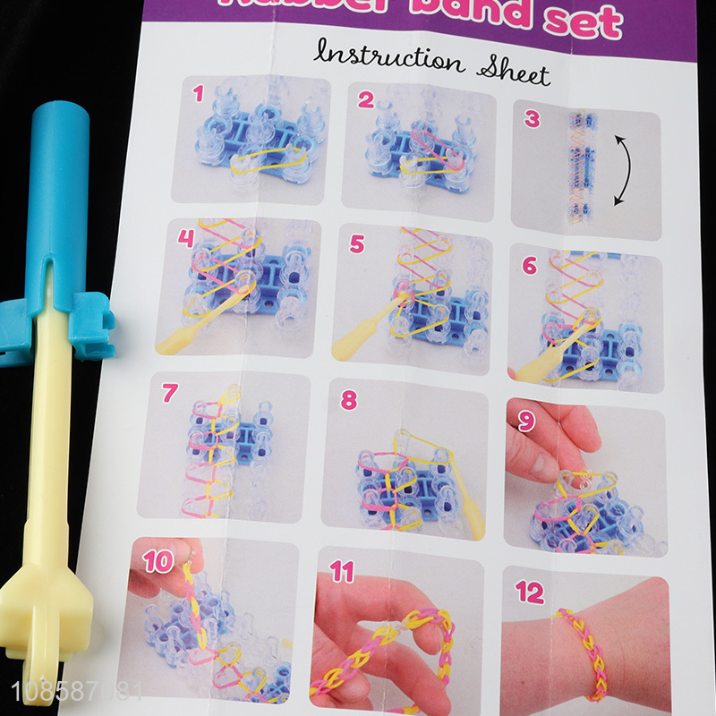 Good quality colorful rubber bands DIY bracelet kit