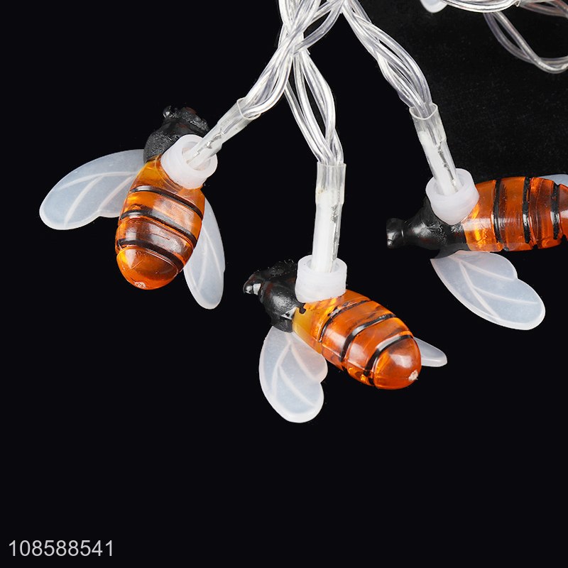 Factory supply AA battery operated cute bee led string light for party decor