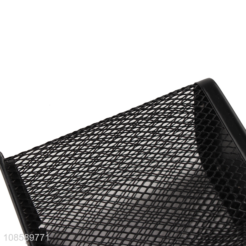 China wholesale metal mesh desktop table office pen holder