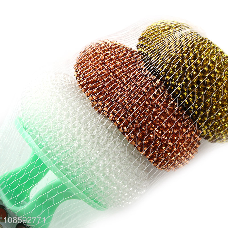 Good quality kitchen cleaning plastic mesh scourers pot scrubbers