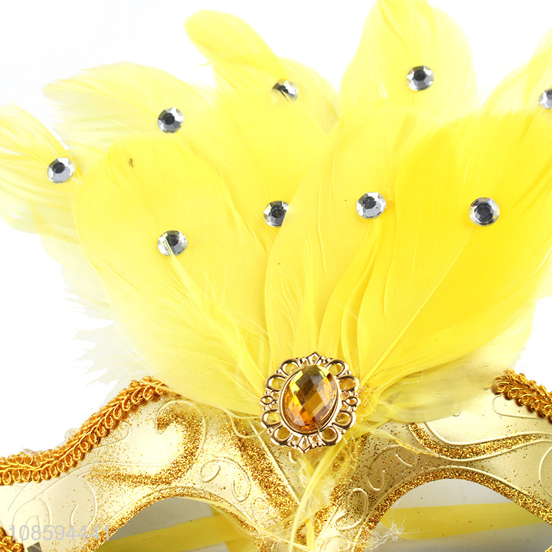 Good quality yellow party mask half face mask for party supplies