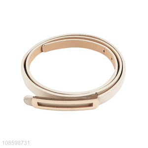 Hot selling fashion pu leather thin waistband belt for women