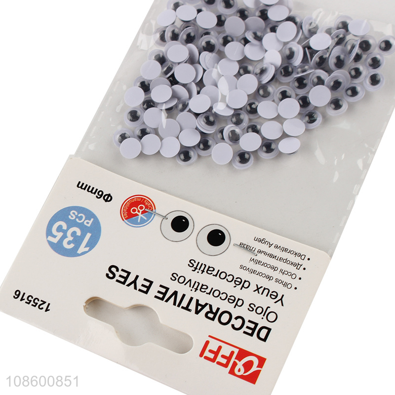 Wholesale135pcs 6mm self-adhesive wiggle decorative eyes for dolls