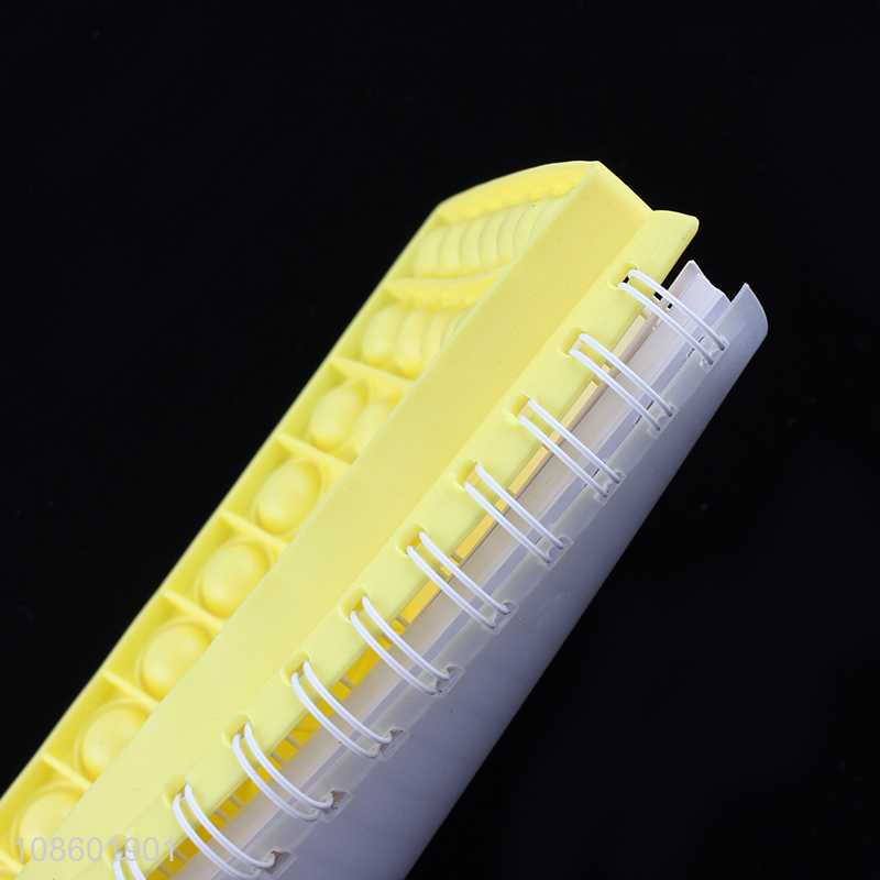 Wholesale silicone cover pops push bubble finger fidget spiral notebooks
