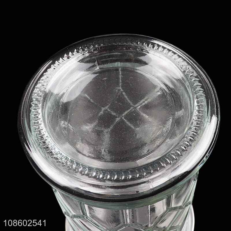 Low price glass spice jar pepper shaker with metal lid