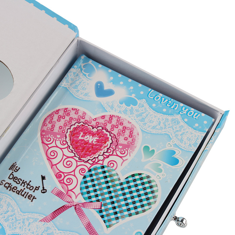 Factory wholesale students notebook diary book with locks