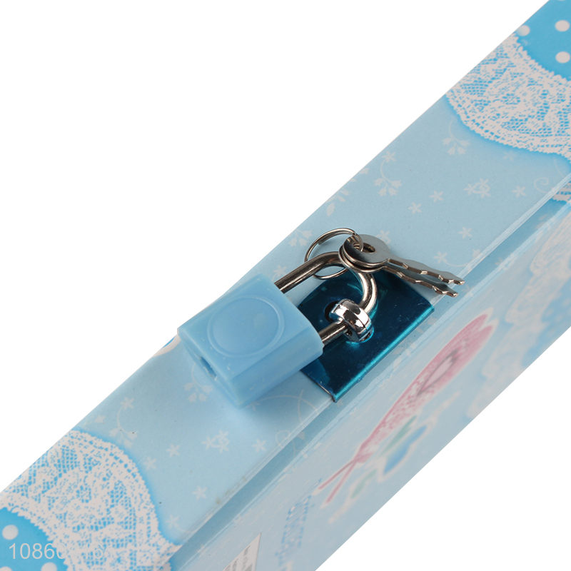 Factory wholesale students notebook diary book with locks