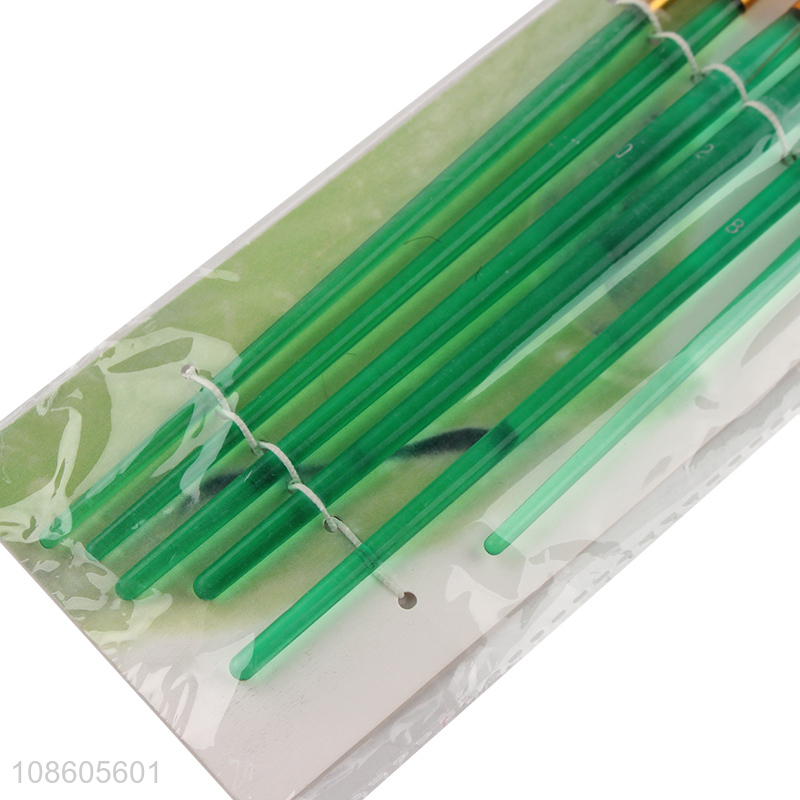 Low price 6pcs paint brush set for watercolor acrylic painting