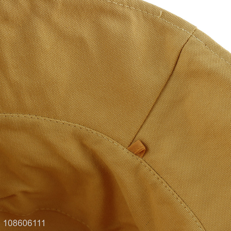 Wholesale cherry embroidered reversible bucket hat fisherman hat for kids