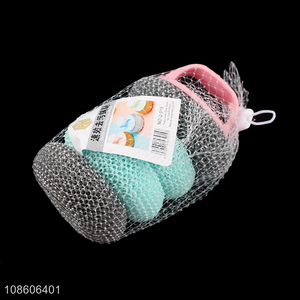 Wholesale 4pcs multipurpose scrubber scourer cleaning ball set