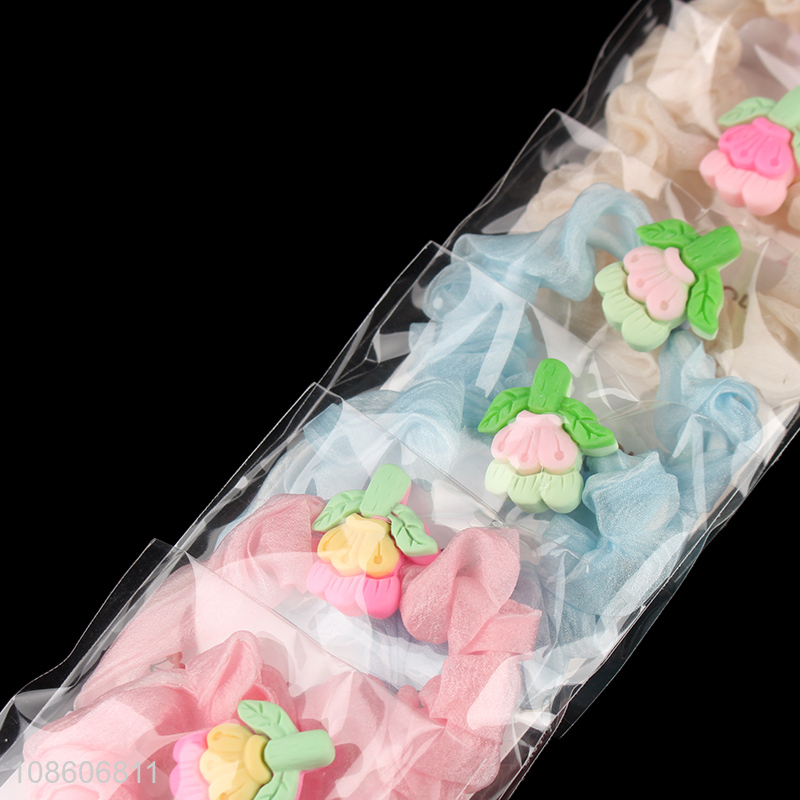 Good quality multicolor kids hair ring hair rope for hair accessories