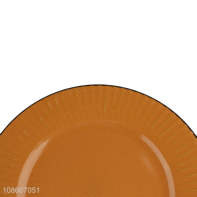 Hot selling porcelain dishes ceramic shallow plates for salad