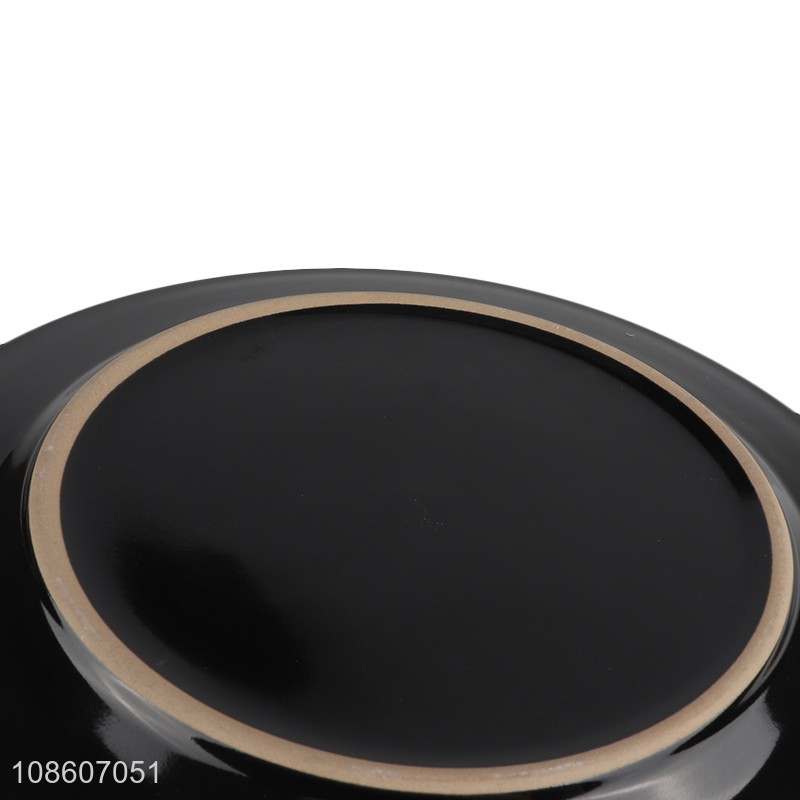 Hot selling porcelain dishes ceramic shallow plates for salad