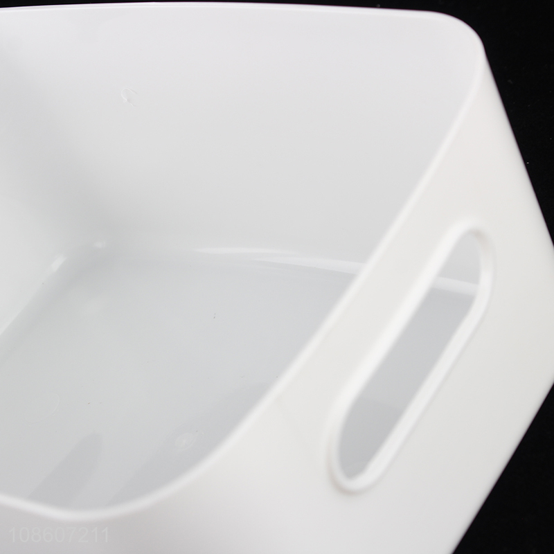 Good quality plastic desktop storage box with handle