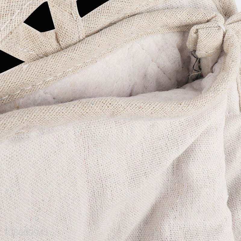 High quality heat resistant printed microwave oven mitt and pot holder set