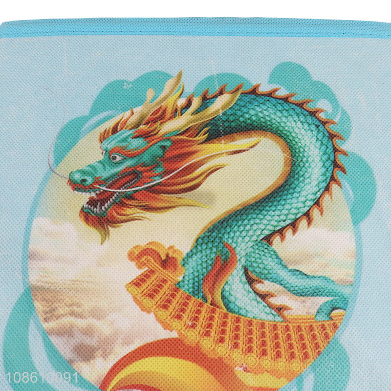 Online wholesale dragon printed foldable nonwoven storage box bins