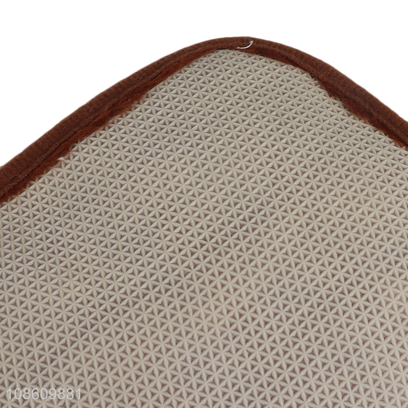 Wholesale solid color faux rabbit hair mat non-slip floor mats