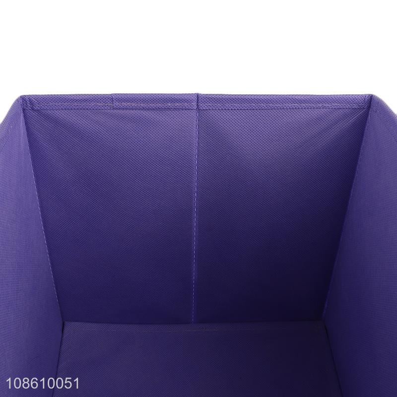 High quality foldable non-woven storage box with lid for toy storage