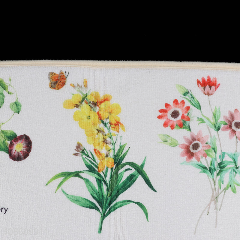 Wholesale printed super absorbent microfiber dish drying mat for kitchen