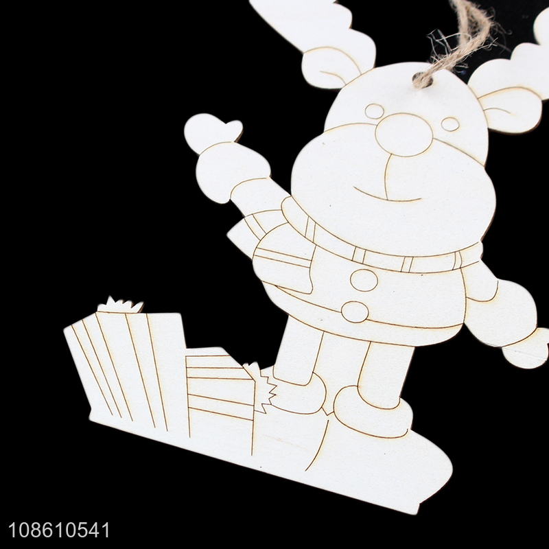 Hot selling wooden Christmas hanging ornaments for decoration