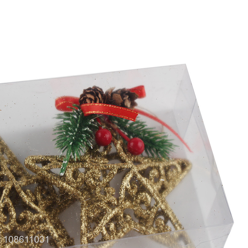 Top quality star shape xmas tree hanging ornaments decoration