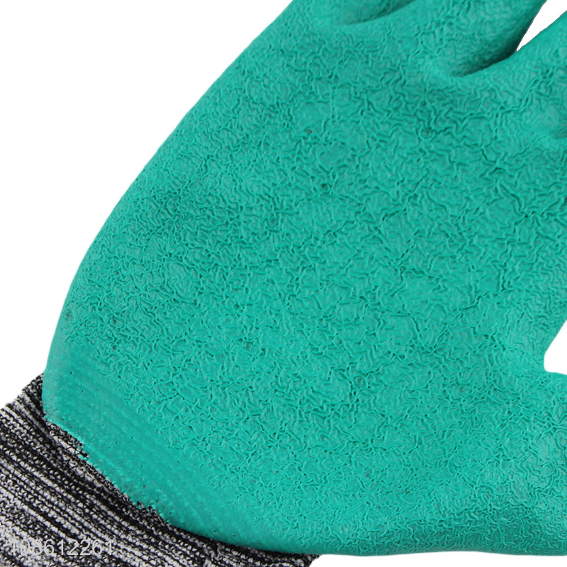 Good quality hand protection coated crinkle safety work gloves