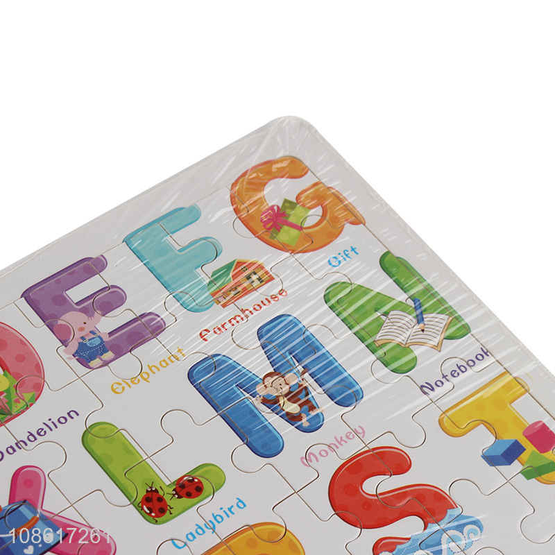 Factory supply letter wooden puzzle toys for children