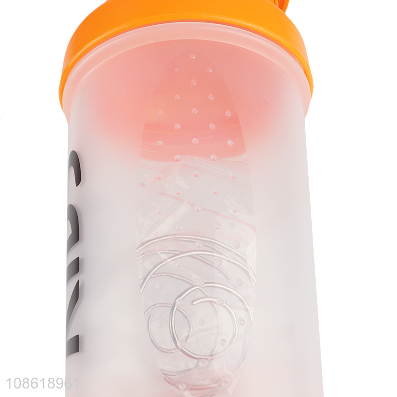 Good quality 500ml 2-layered plastic protein shaker bottle sports water bottle