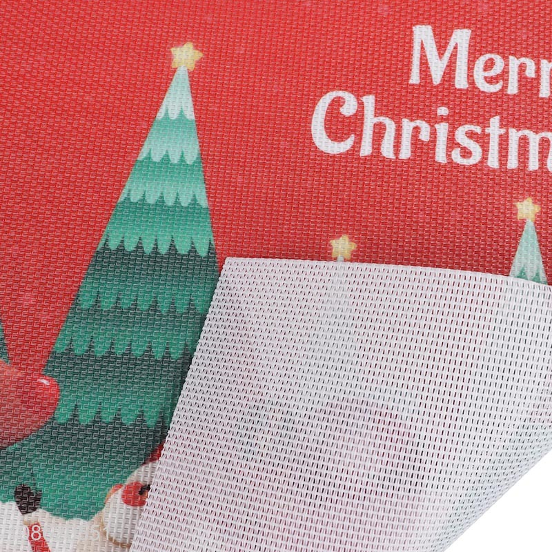 Wholesale waterproof easy to clean textilene placemat for Christmas