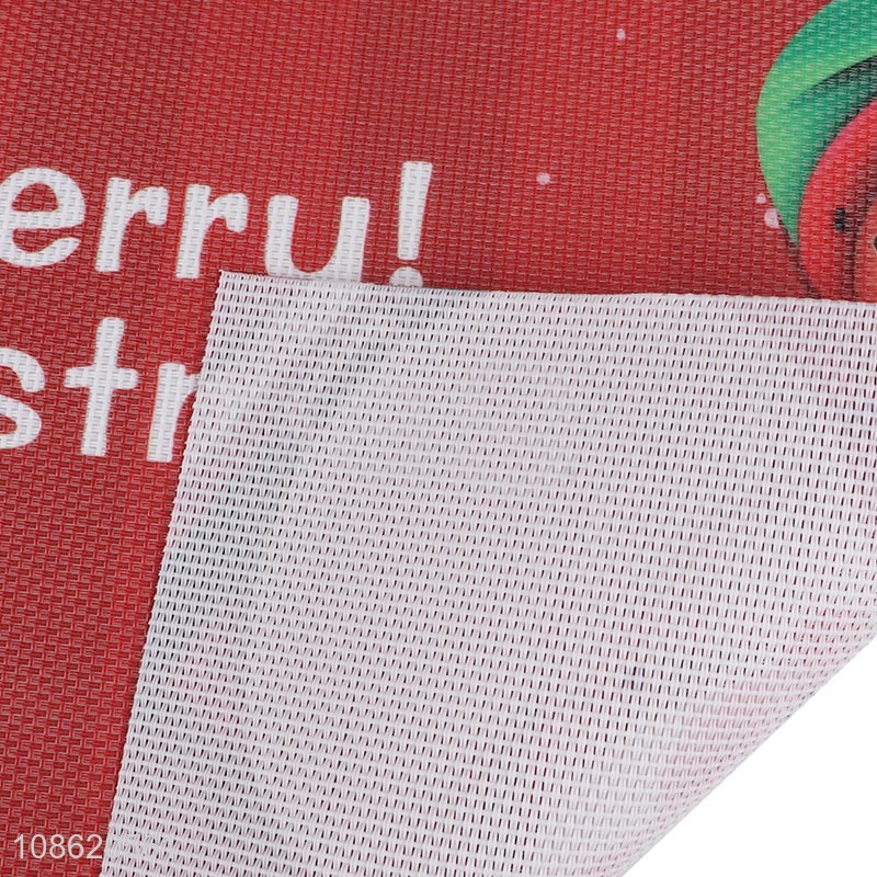 Wholesale reusable non-slip textilene placemat Christmas table mat